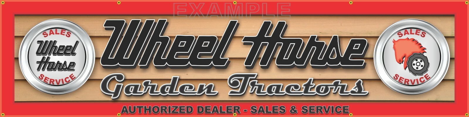WHEEL HORSE GARDEN TRACTORS LAWN EQUIPMENT DEALER LETTER SIGN BANNER XXL SIZES