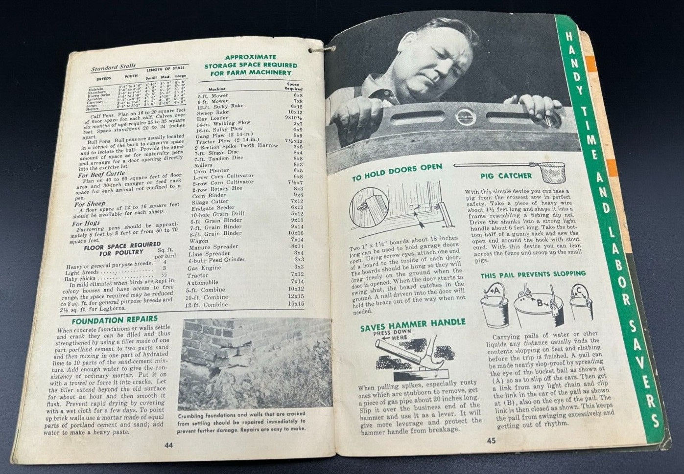 1945 Farm Facts Book-Cities Service Oils- Bonus Cheat Sheet for Measuring Cattle