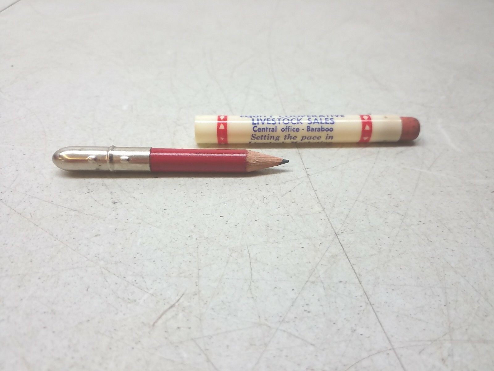 Equity Cooperative Livestock Sales Baraboo Wisconsin Vtg Ag Ad Bullet Pencil