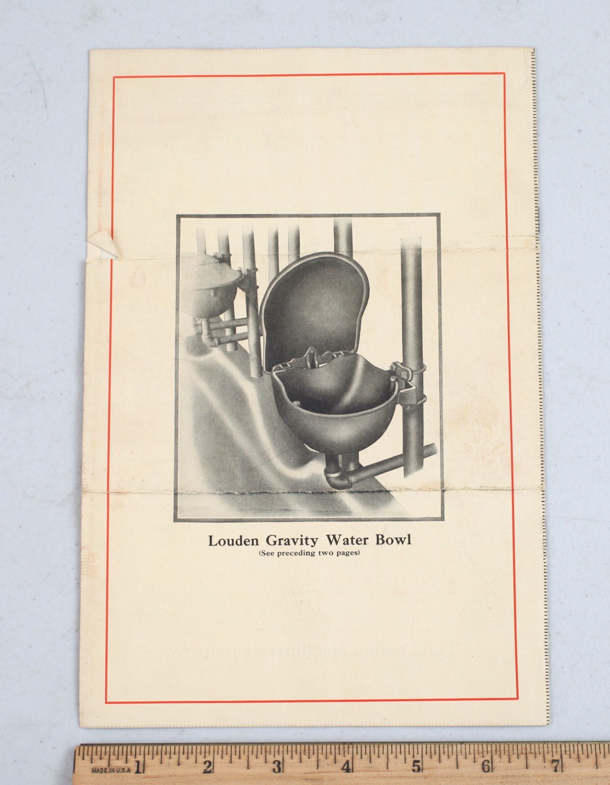 Vintage Louden Machinery Co. Cow Watering Equipment Booklet Fairfield Iowa Milk