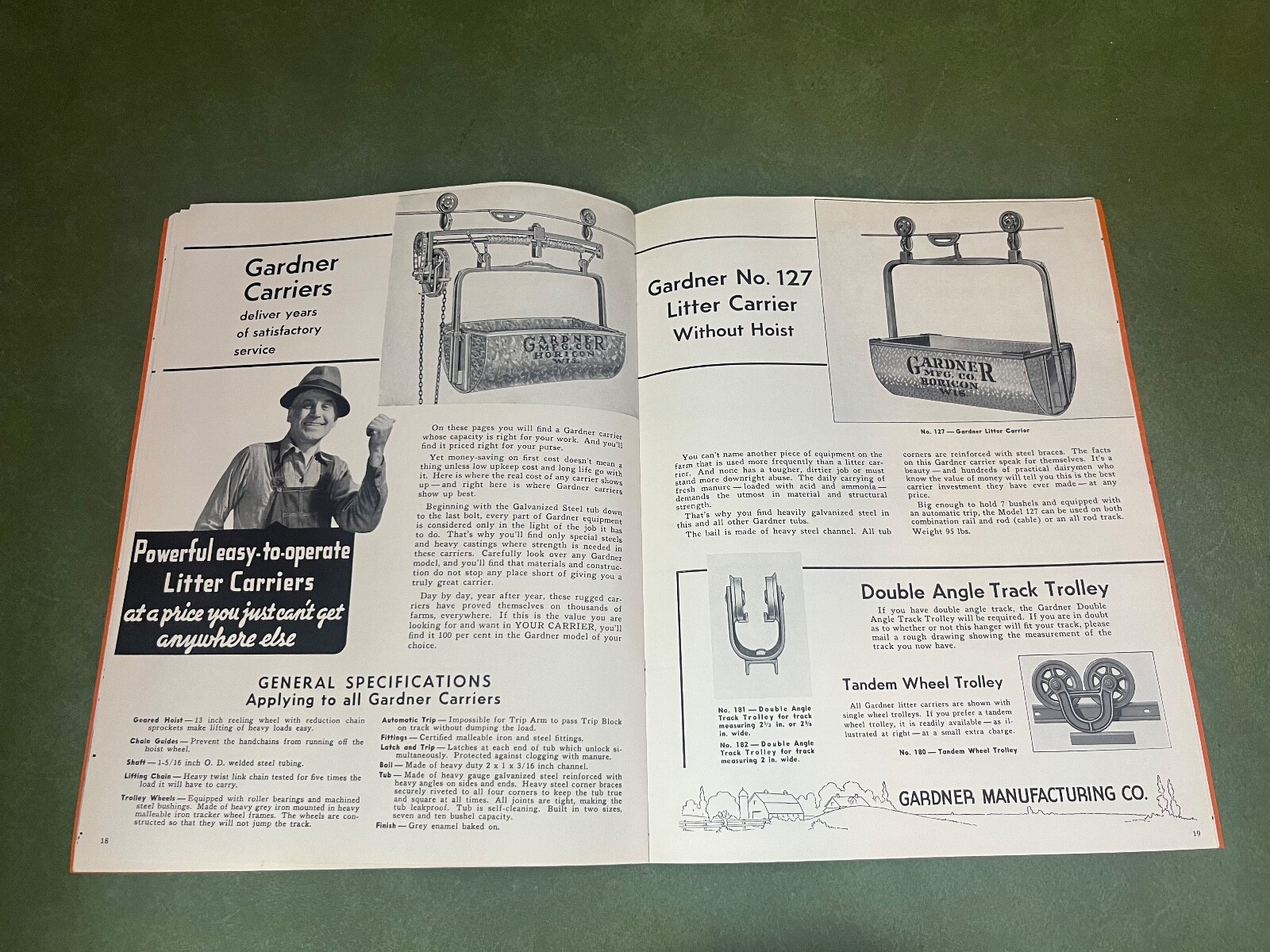 1948 Gardner Manufacturing Catalog Barn & Agricultural Equipment Horicon Wis