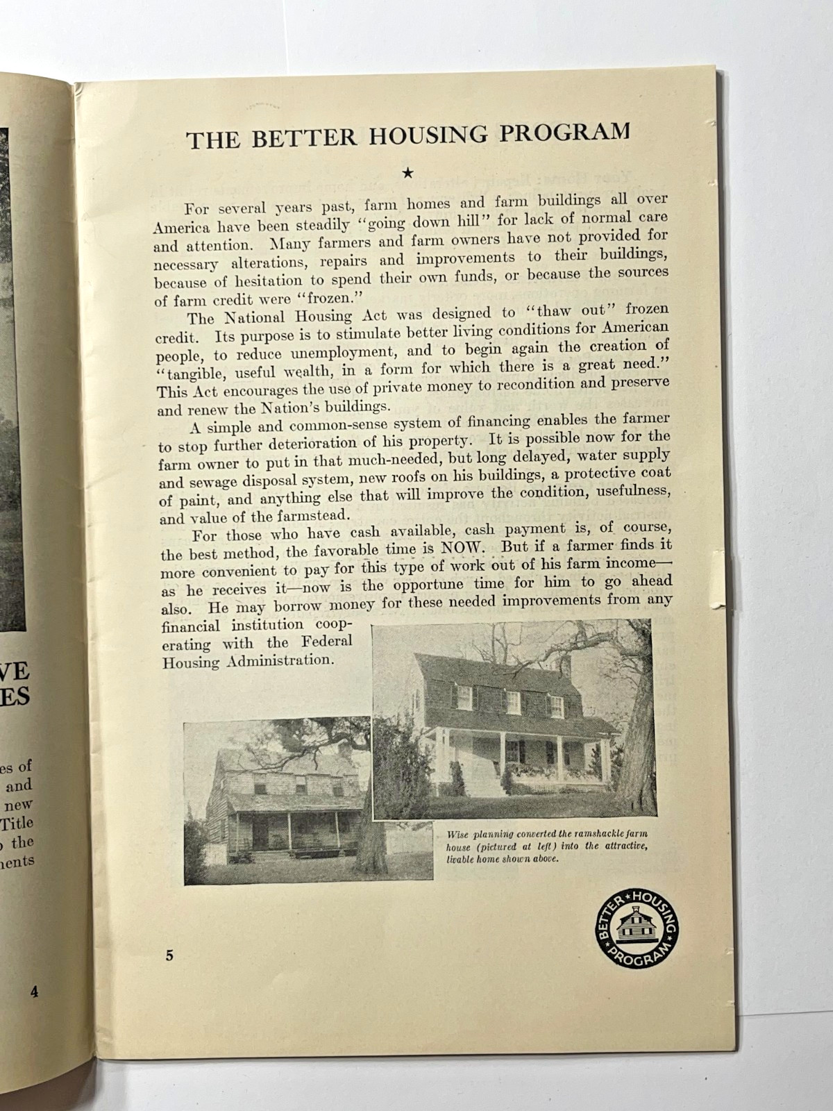 Antique 1935 Open This Door To Farm Property Improvement Booklet – Washington DC