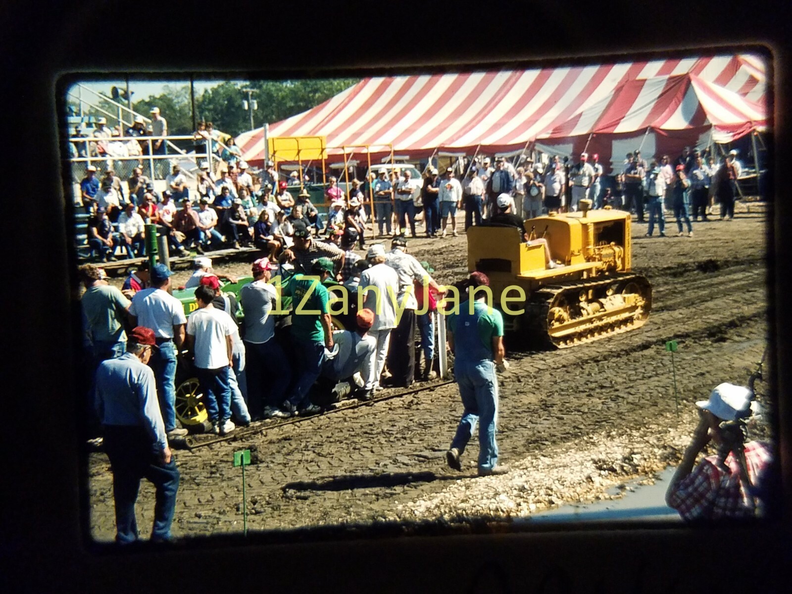 AC4104 35mm Slide of an Allis-Chalmers from MEDIA ARCHIVES MEN PREPARING TRACK