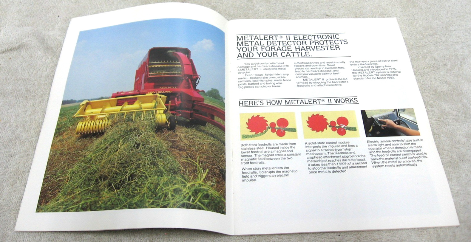 VINTAGE 1984 FORD NEW HOLLAND TRACTOR PULL TYPE FORAGE HARVESTERS BROCHURE