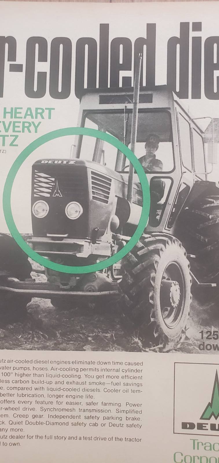 Deutz Fahr Air Cooled Diesel Tractor Vintage Magazine Advertisement 1973