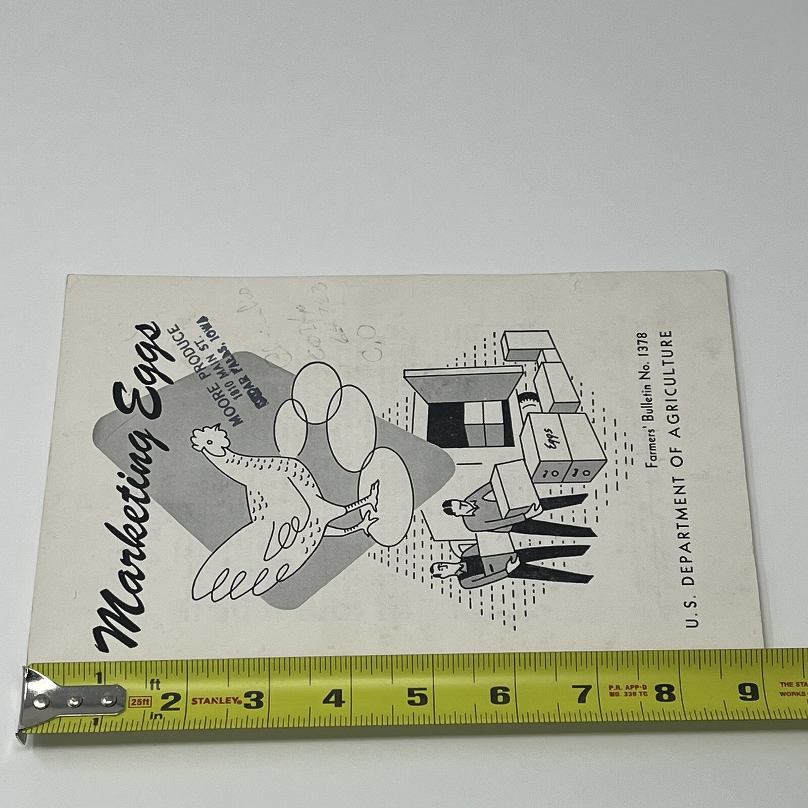 1954 Dept Of Agriculture Marketing Eggs Farmers Bulletin 1378 Booklet Brochure