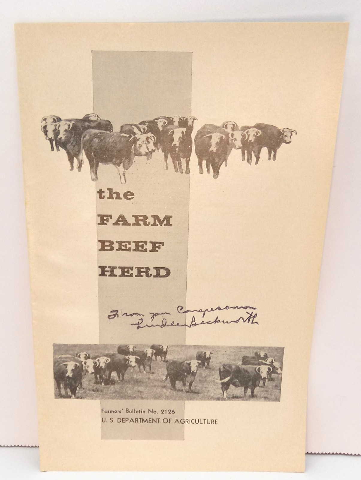 Vntg The Farm Beef Herd US Dept Ag Farmers&rsquo; Bulletin No. 2126 Buckworth 1958