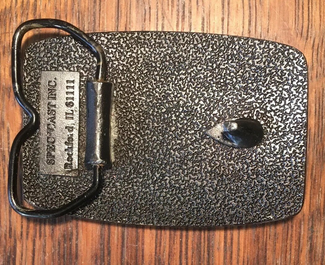 Vintage YANMAR Tractor Pewter Belt Buckle Spec Cast Rockford Illinois