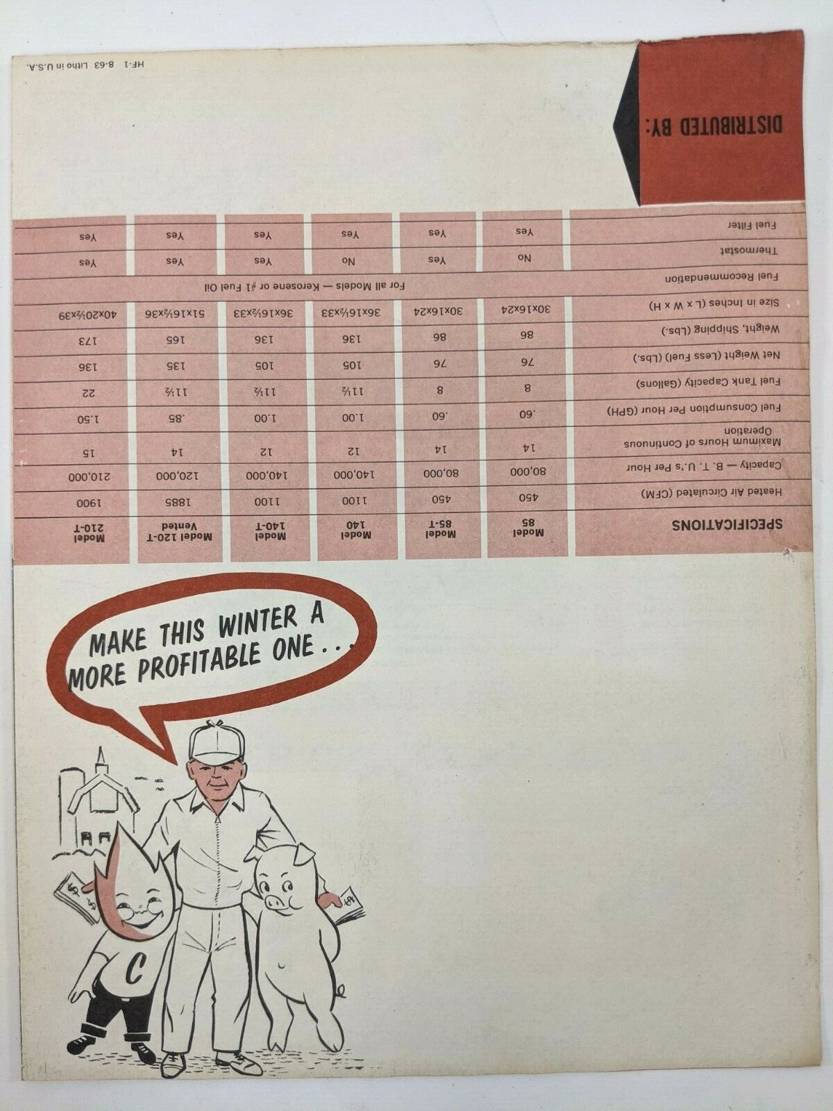 Champ-Heater VTG Brochure Advertisement 1967 St Louis MO Antique Farm Furnaces