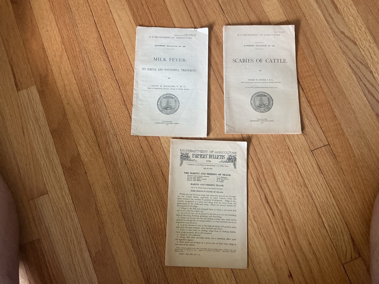 1914/15Lot Of 3 U.S. Department Of Agriculture Farmers Bulletin No 152-206-578