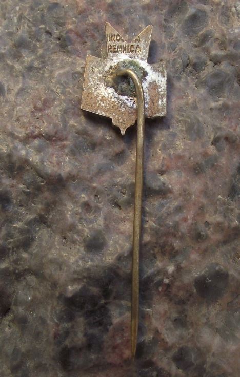 Antique Wheat Ear and Book Logo Motif Farming Farm Worker Agriculture Pin Badge