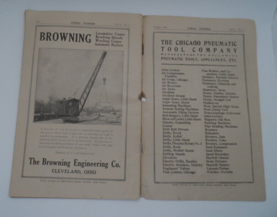 Oct 1909 Chicago Pneumatic Tool Company Franklin Air Compressors Farm Machinery