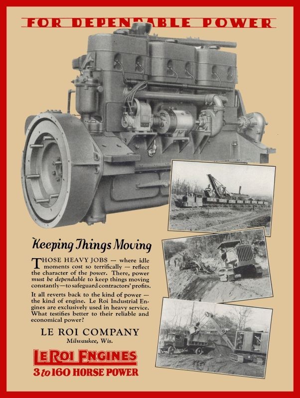 1927 Le Roi Engines of Milwaukee, Wisconsin NEW Sign: 24×30&Prime; USA STEEL XL Size