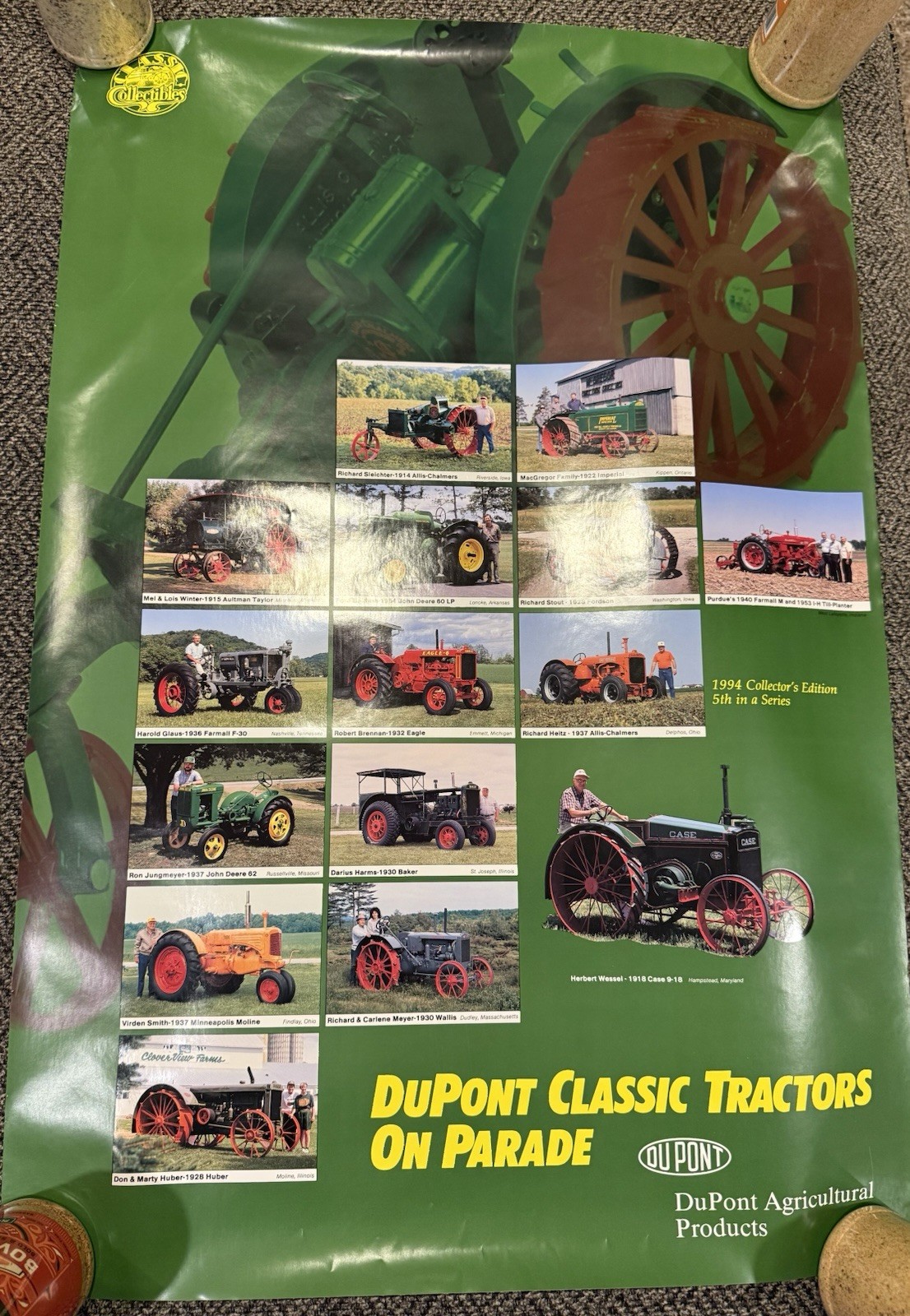 DuPont Agricultural Products “Classic Tractors On Parade” Poster-slight staining