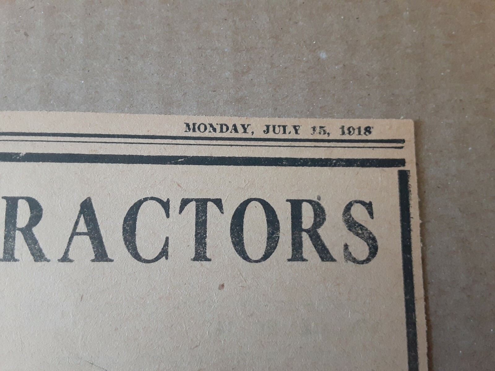 1918 Heider Tractor Newspaper Ad
