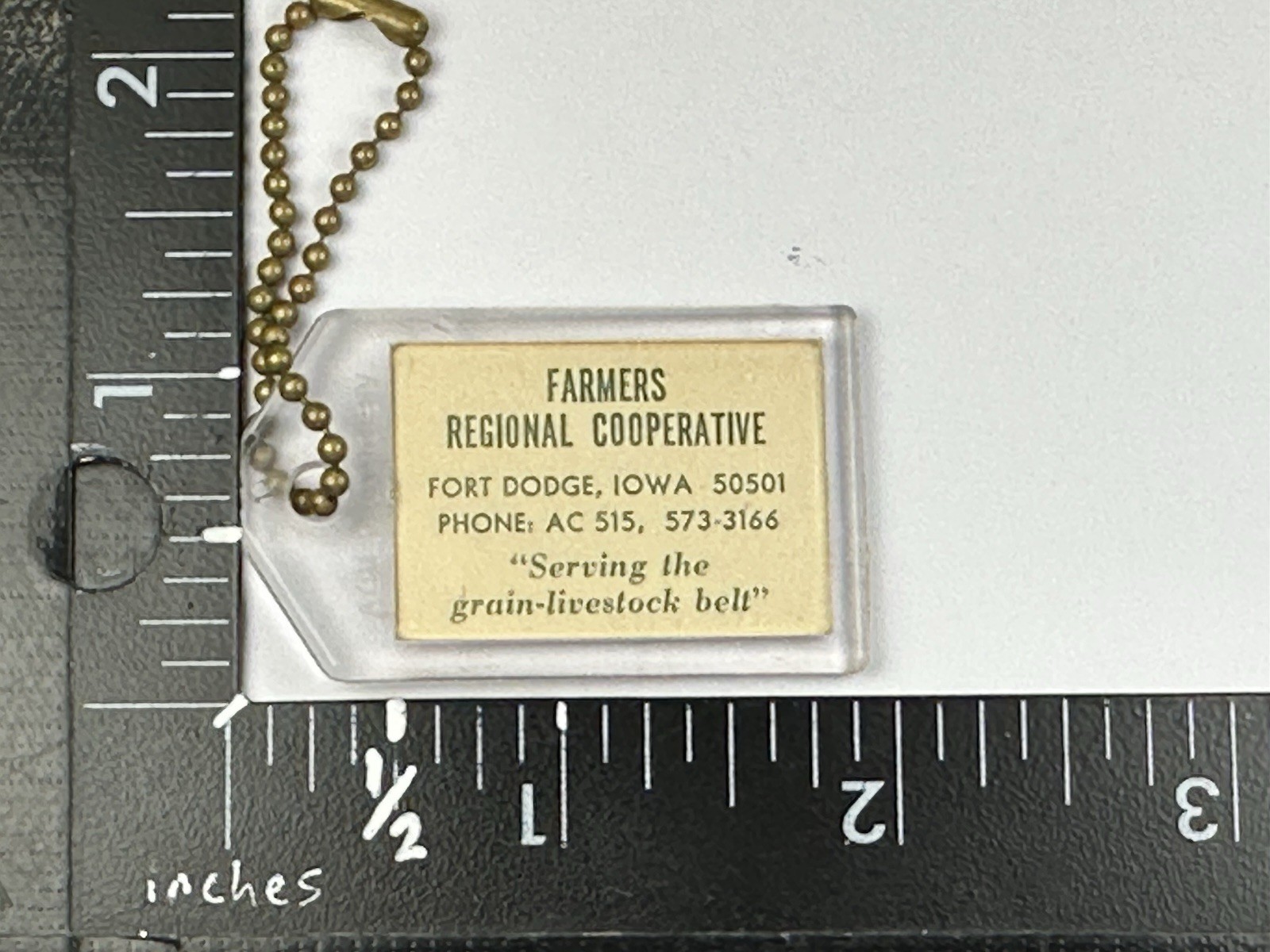 Farmer Regional Co-op Fort Dodge IA & Felco Statex Lenticular 2 Sided Keychain