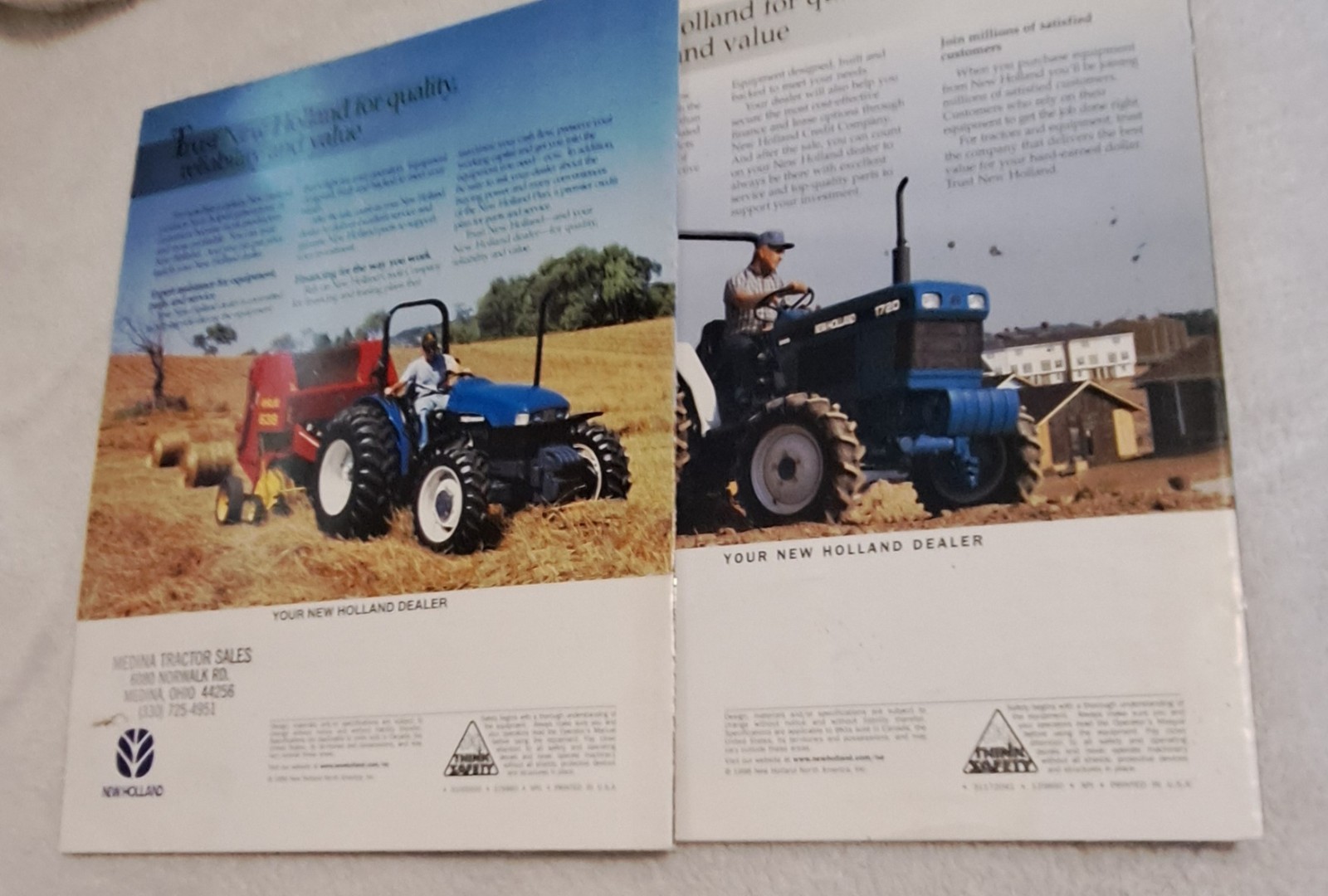 2 New Holland Tractor Brochures. 1998-1999. Compact Diesel, TN, TND, TNS