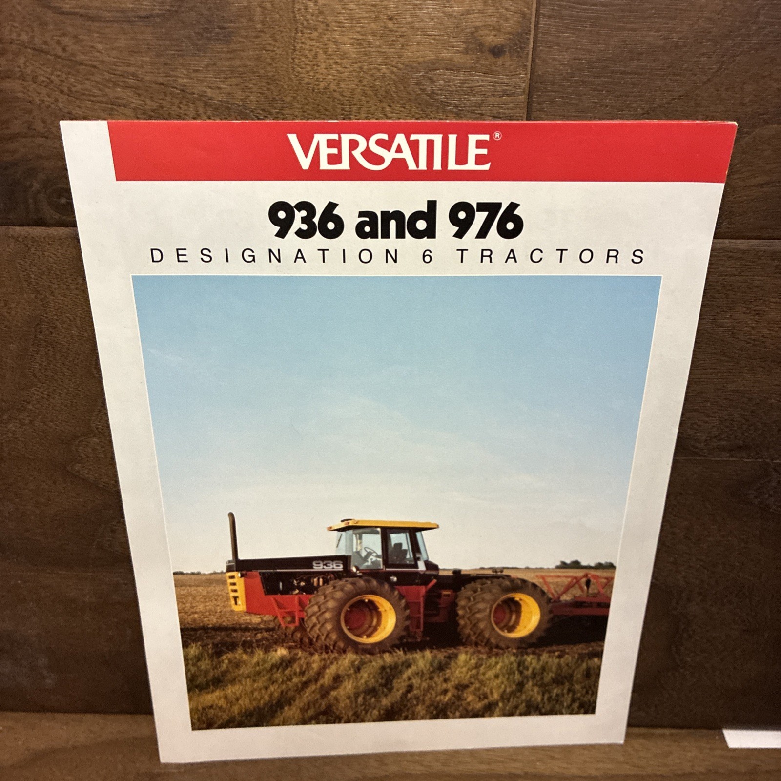 1987 versatile 936 + 976 4wd tractors 2 page brochure in good shape used