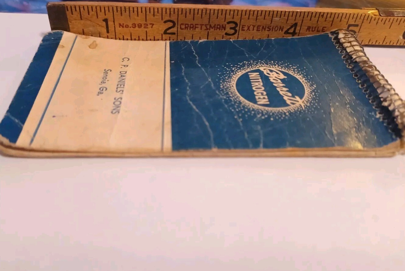 Lot Of 2, 1941 Barrett Nitrogen Blue Notebooks Arcadian Memo Calender Graphic