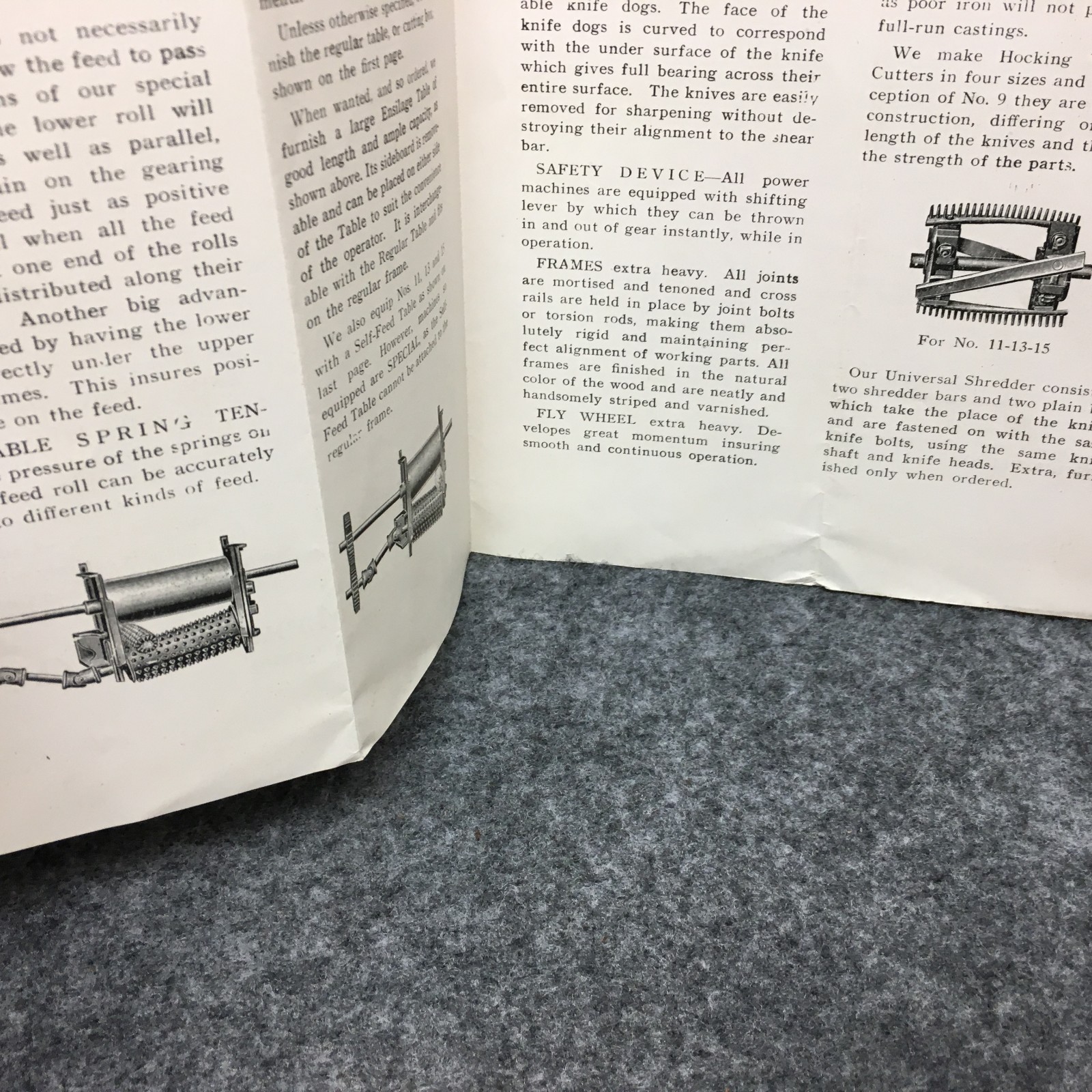 1930s Hocking Valley Feed Cutters Pamphlet Catalog 4 Pages Vintage