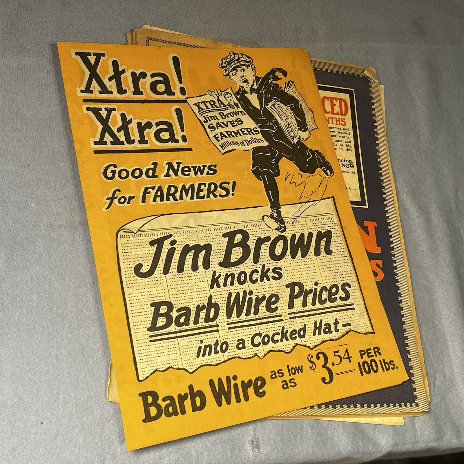 Vintage Sales Catalog Brown Fence Gate Barbes Wire