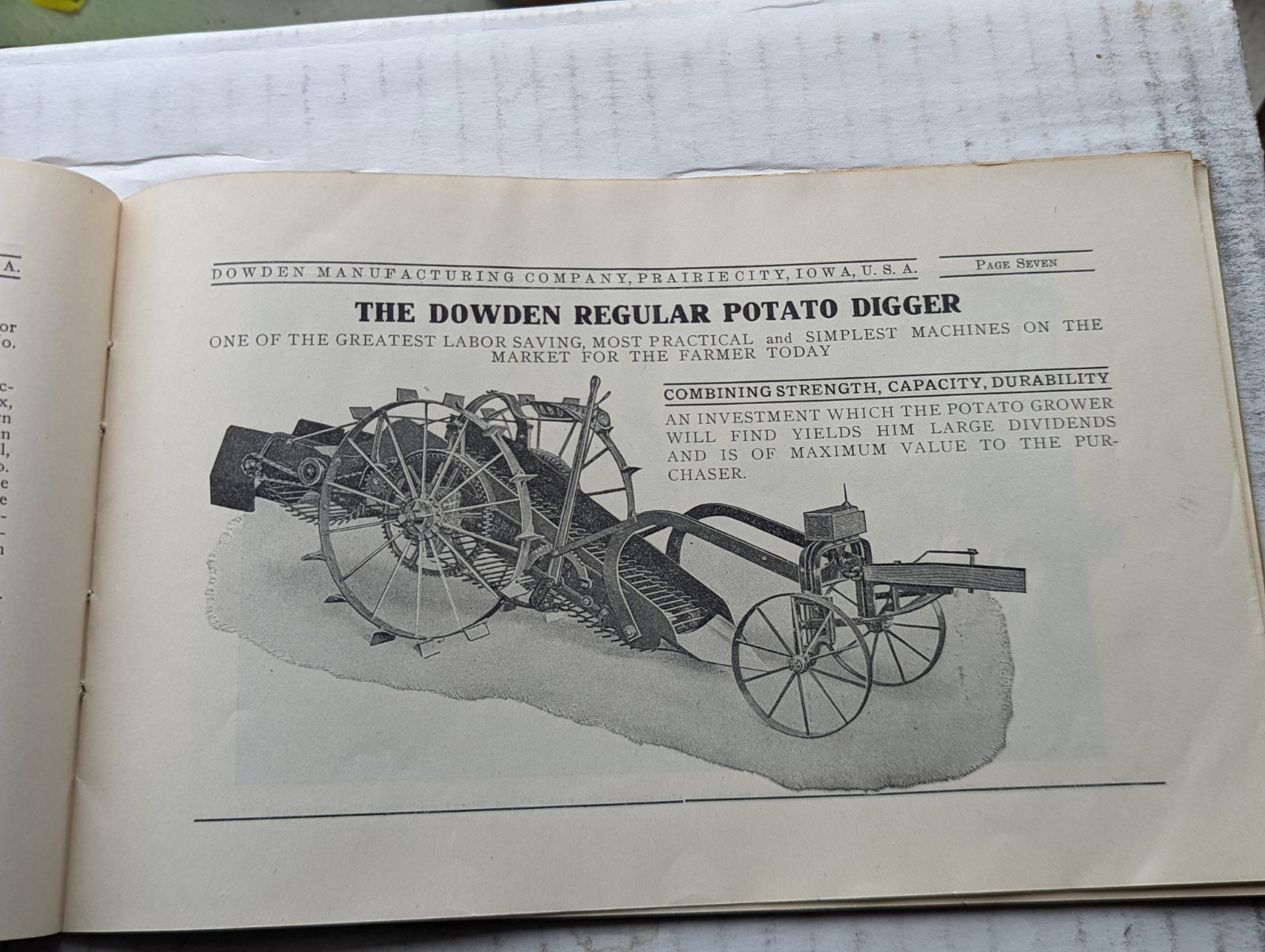 Dowden Digger Catalog Prairie City Marshalltown Iowa Advertising Ketchum Gaston