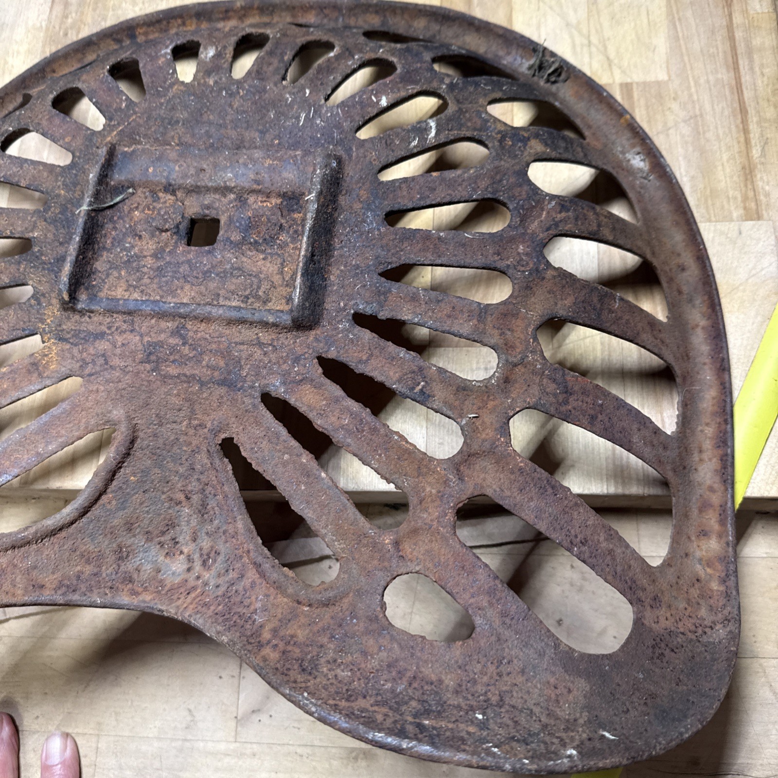 Vintage Deering Cast Iron Tractor Seat Antique Farm Equipment