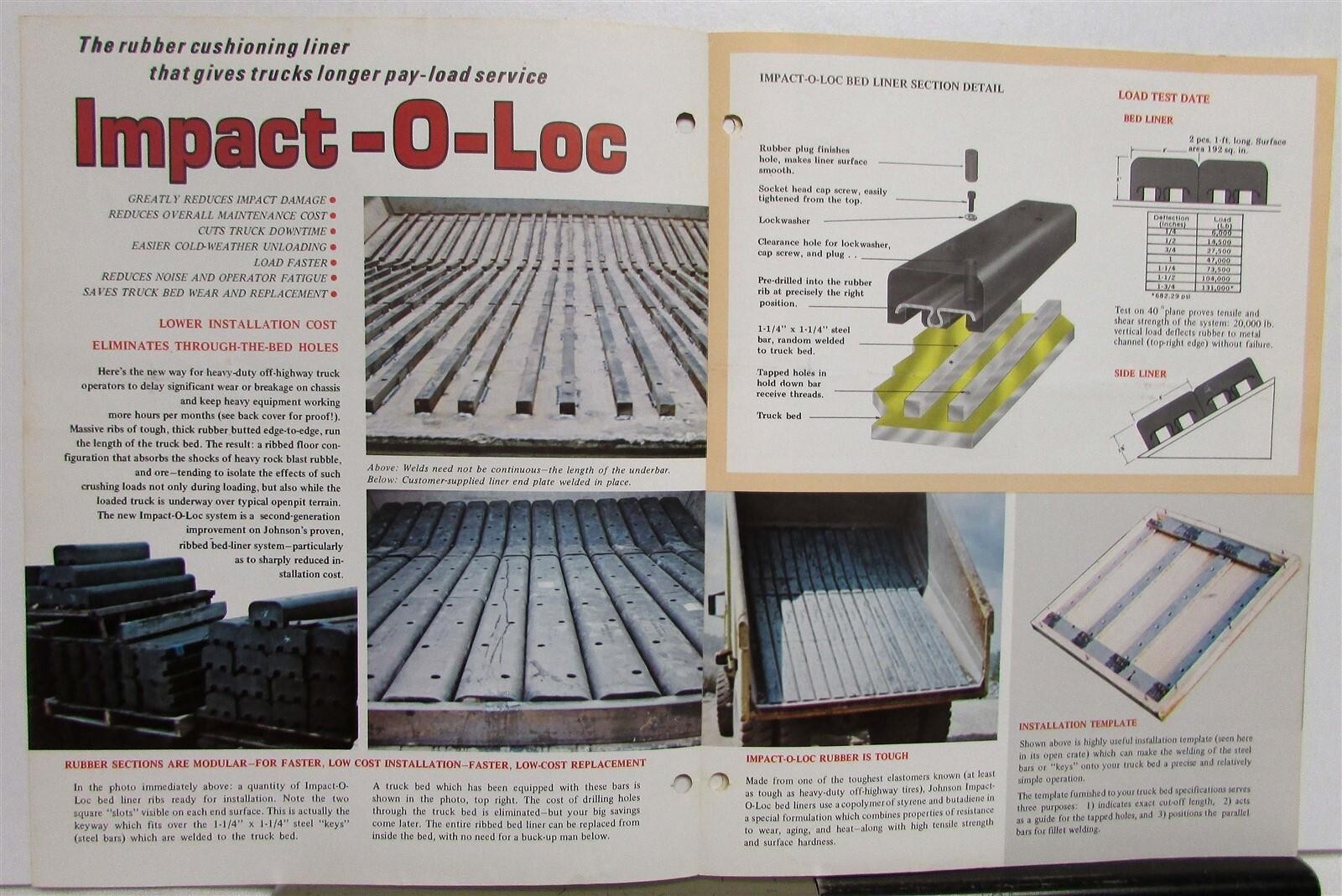 1970s Johnson Impact-O-Loc Off Highway Haulers Construction Sales Brochures