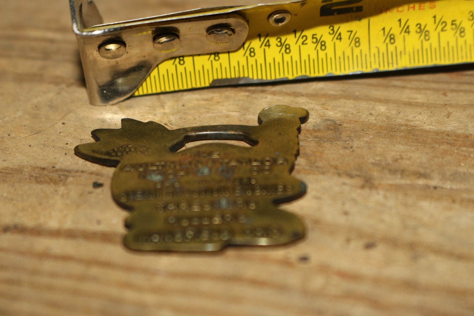 Vintage Aultman & Taylor Farm Machinery Steam Engine Gas Tractor Watch Fob Sign