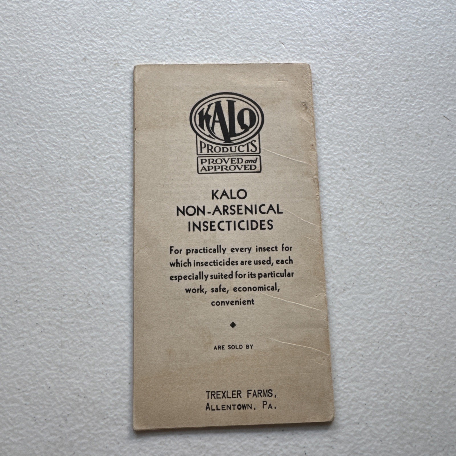 The Kalo Company How To Control Insects Without Arsenic, Lead, Copper Booklet
