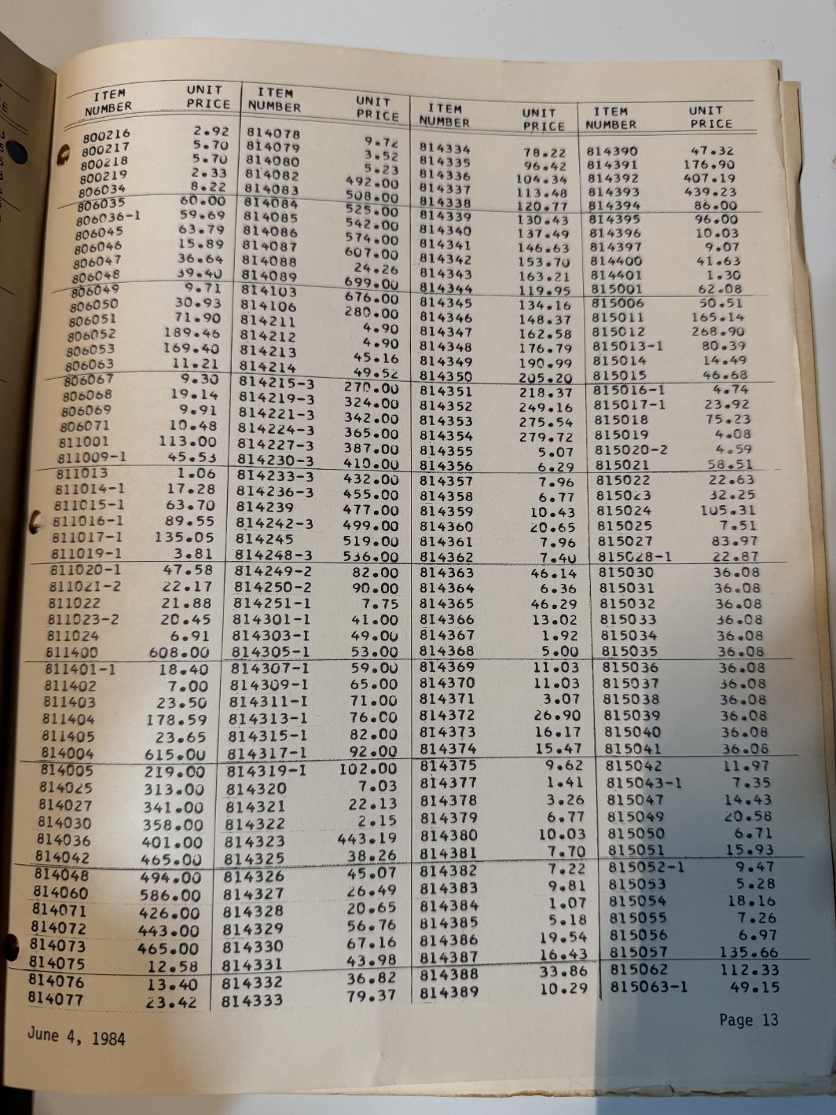 1984 Mayrath Industries Inc Replacement Parts List DEALER SALES CATALOG BROCHURE