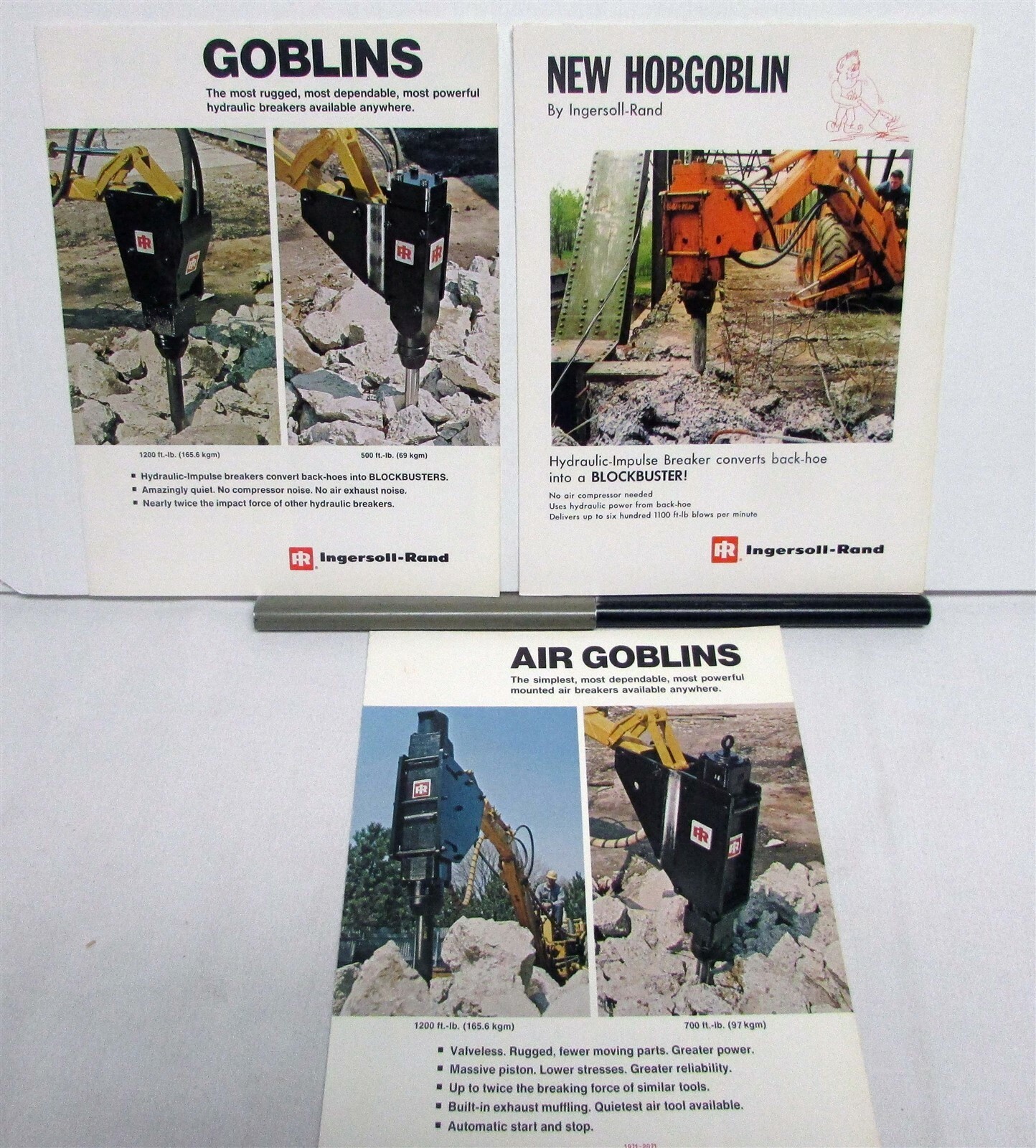 1970s Ingersoll Rand New Air Goblins Breakers Specs Construction Sales Brochure
