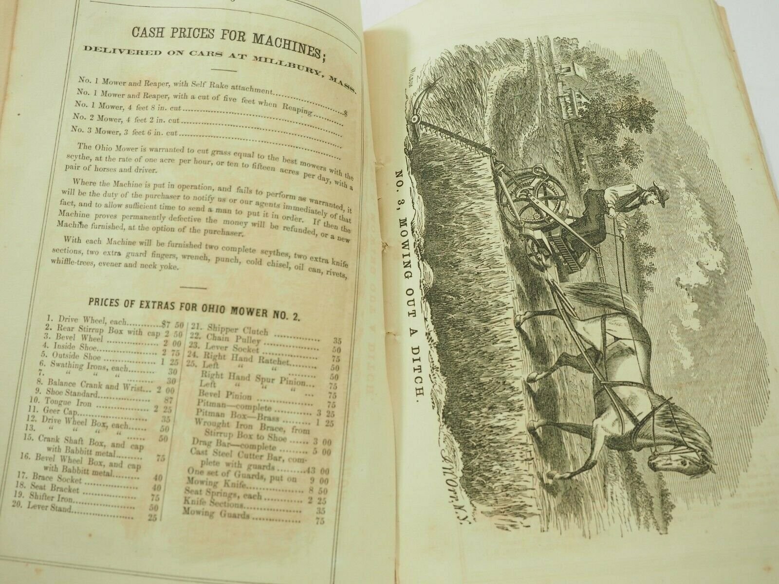 Ohio Mower Reaper & Taylor Patent Hay tender 18 page advertising pamphlet 1866
