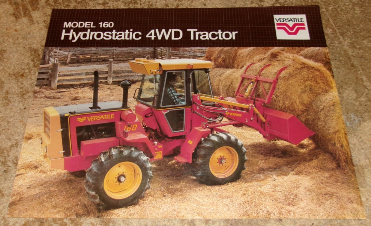 1981 versatile 160 hydrostatic 4wd tractor 1 page brochure very good used