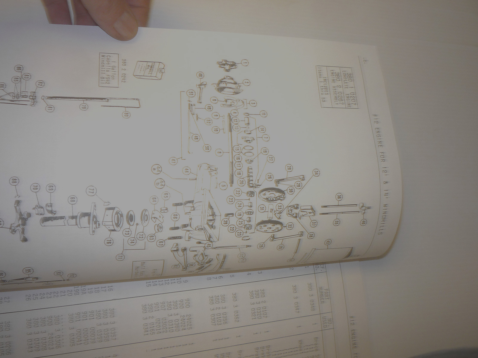DEMPSTER 12 & 14 FOOT WINDMILL MODEL 12B STYLE A PARTS REPAIR LIST BOOK