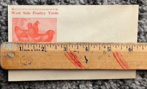 Vintage Envelope West Side Poultry Yards Sherburne NY Original 1930&rsquo;s New York