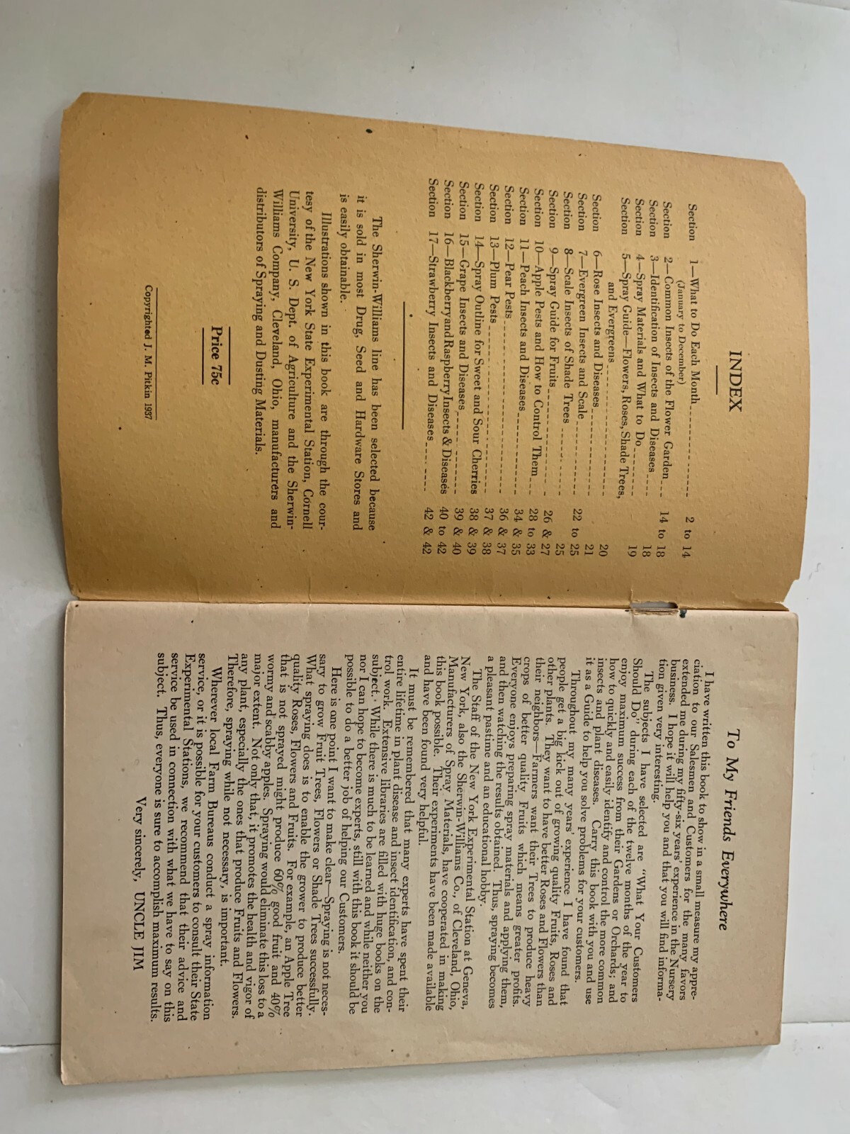 1937 Helpful Garden and Orchard Suggestions by J.M. Pitkin Booklet
