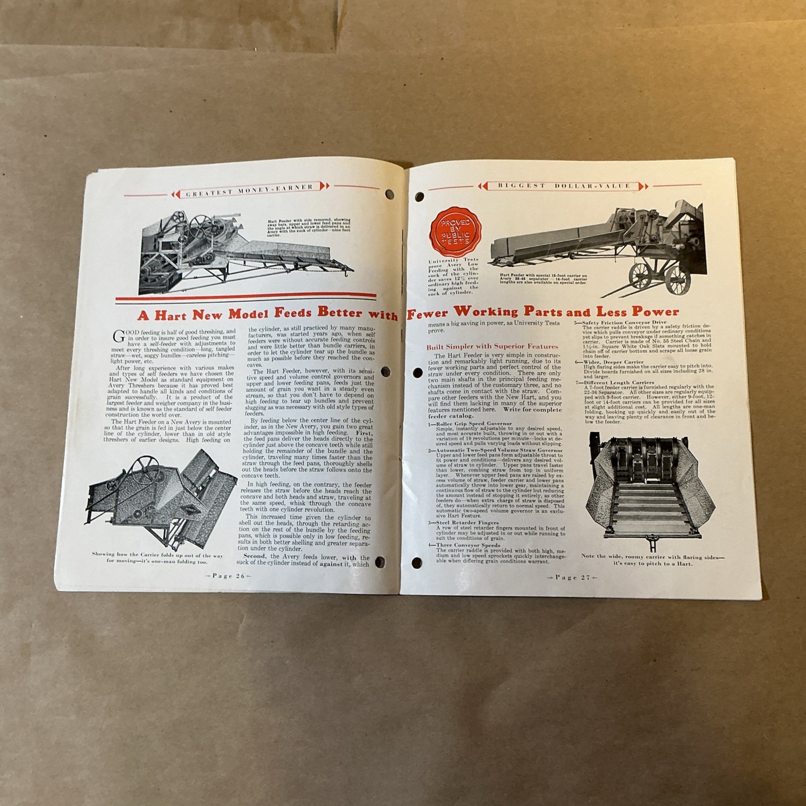 Vintage Original Threshers Catalog Avery Power Machinery Co. As Is INV-P1059
