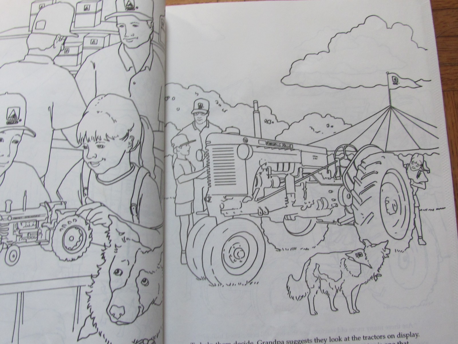 2 AGCO FARM EQUIPMENT COLORING BOOKLETS AT THE COUNTY FAIR