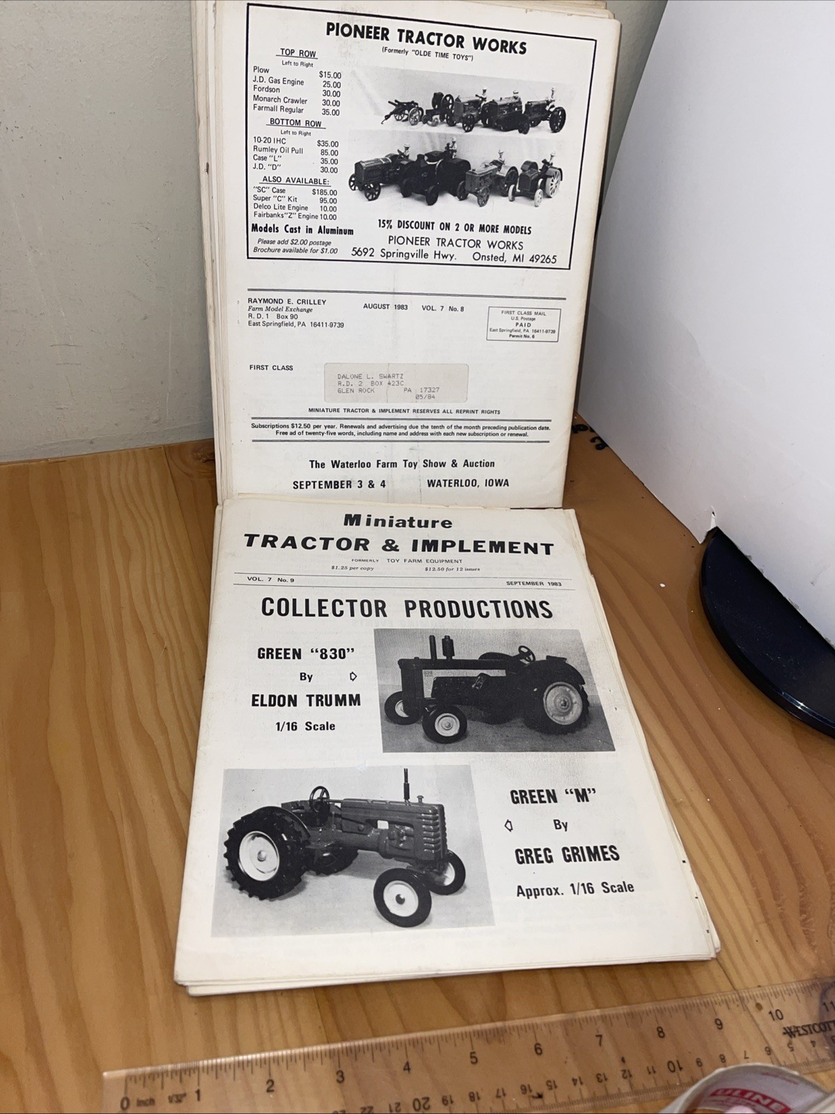 Vintage Miniature Tractor & Implement Magazine Lot Of 12 June 1983 To May 1984