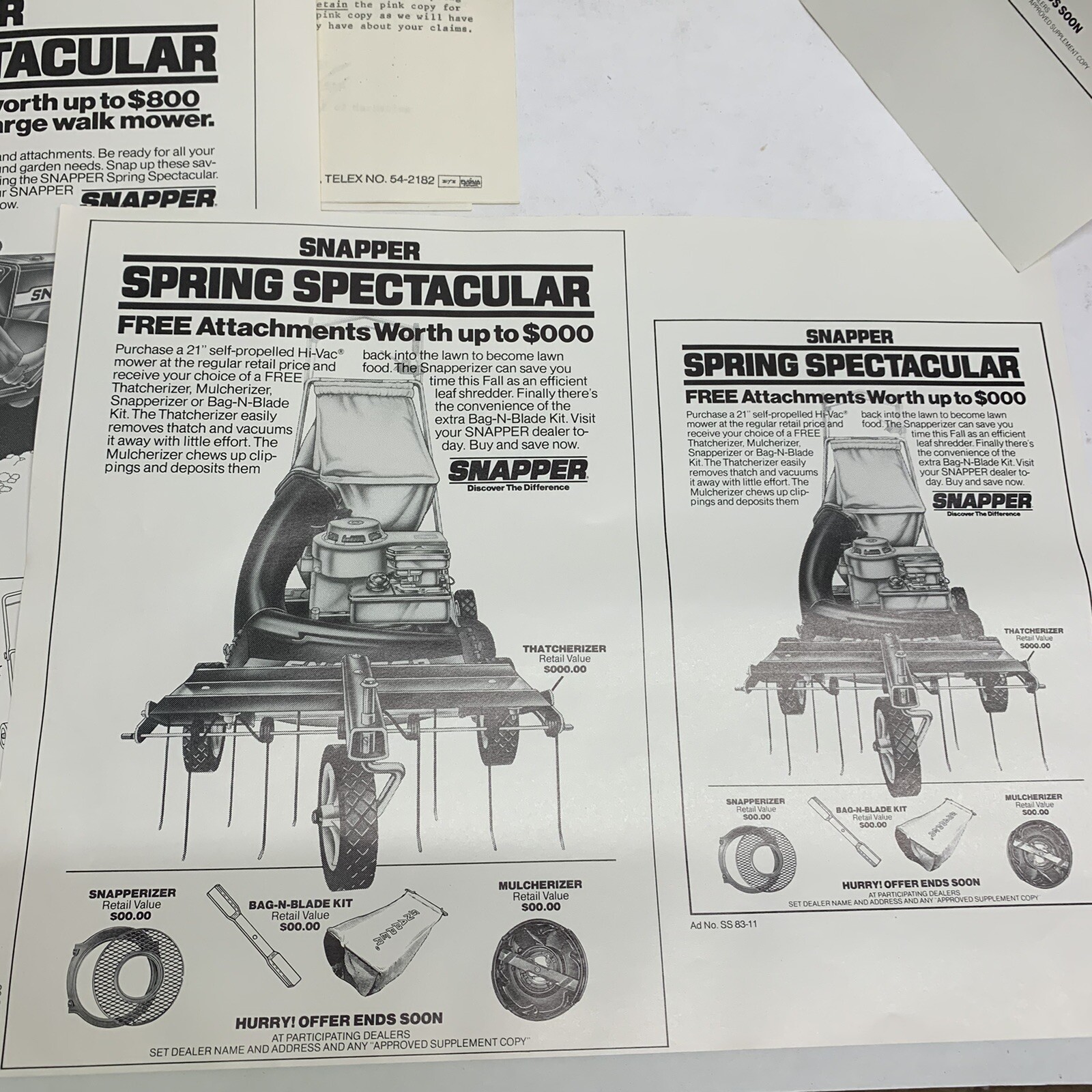 1983 Print Ads of Snapper Tractor Mower And Tiller Radio Ads Vintage Rare