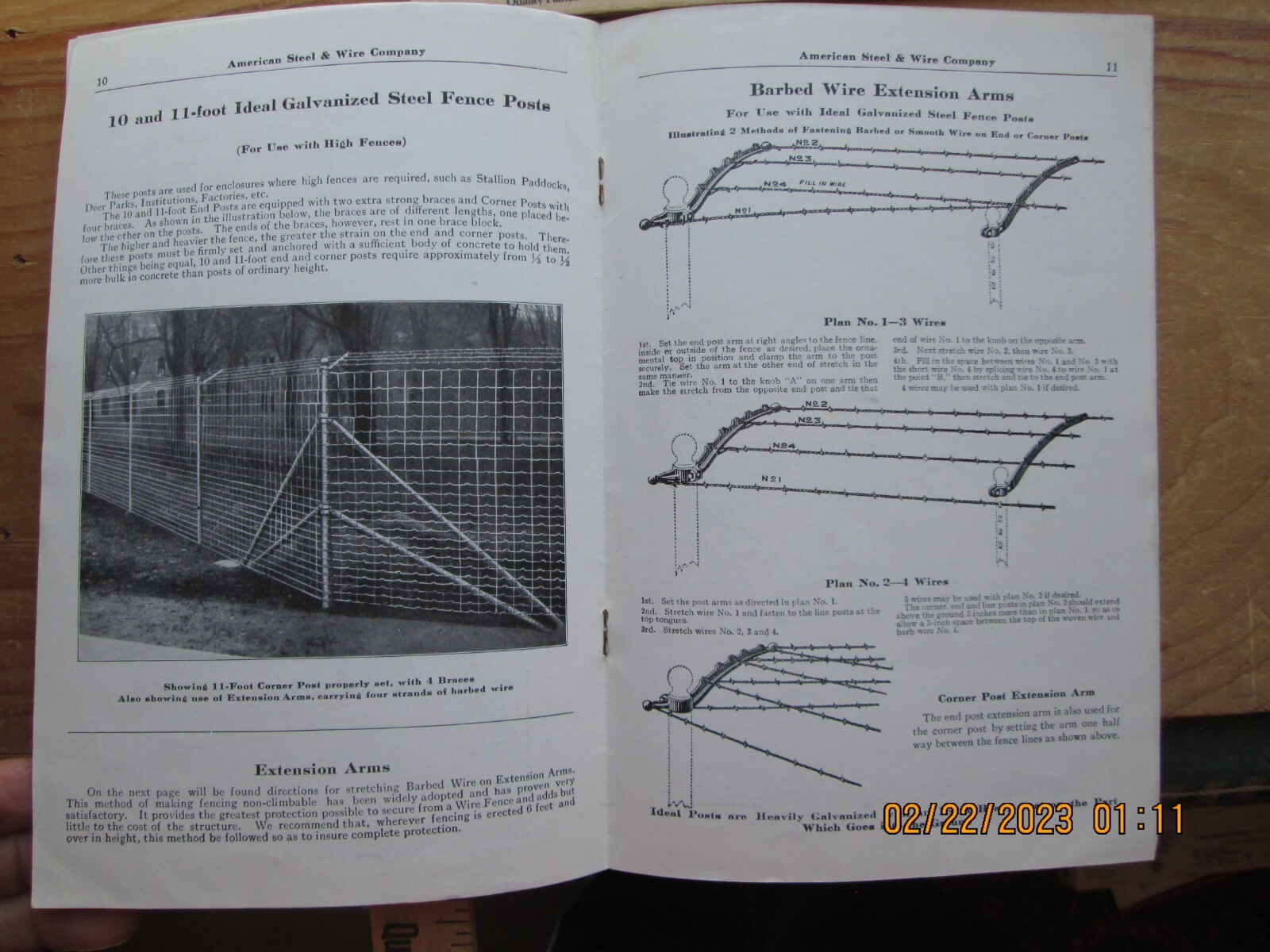 ideal steel gate & corner posts – american steel & wire co. feb 1925