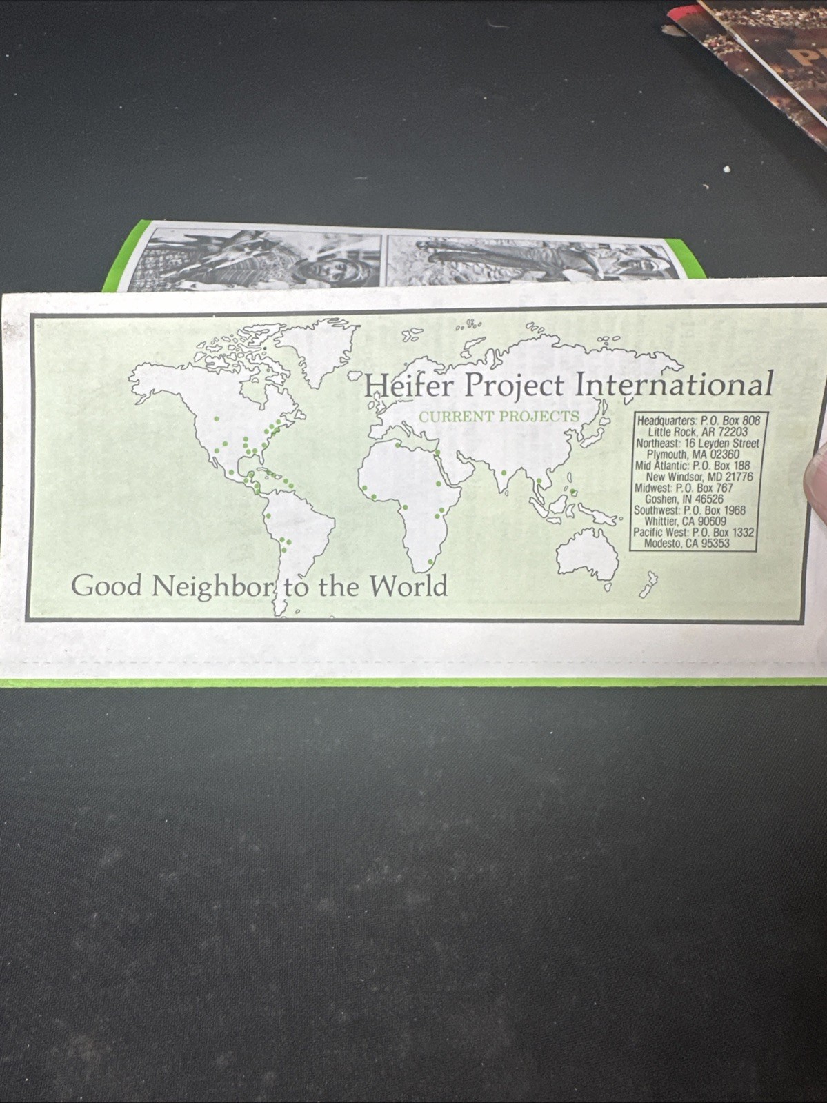 Vintage Heifer Project International Advertising Pamphlet Animals