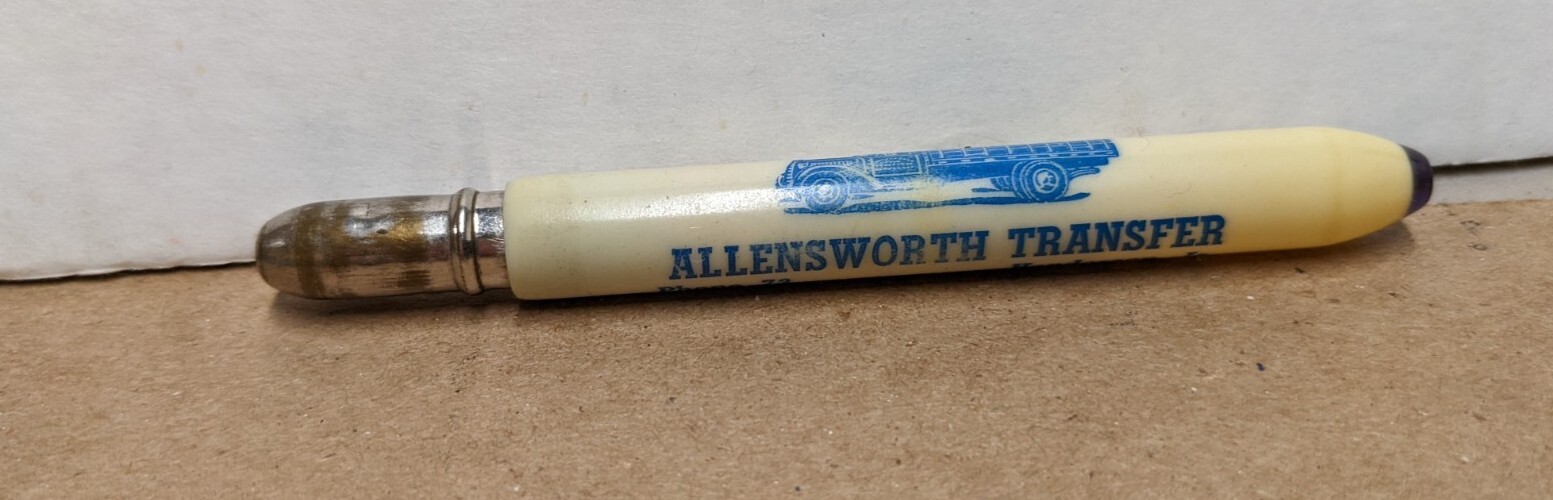 Vintage Allensworth Transfer Phn 73 Henderson IA Bullet Pencil Corn Shelling