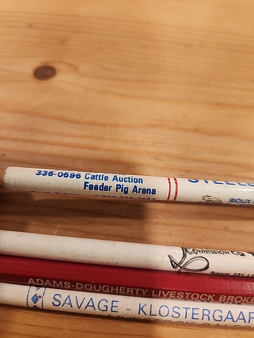 Vtg Sioux Falls & City Livestock Sales Brokerage Commission Pencil Lot SD IA