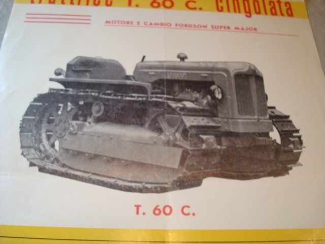 Original Italian Tractor T.60 C Rare Brochure Leaflet Pamphlet