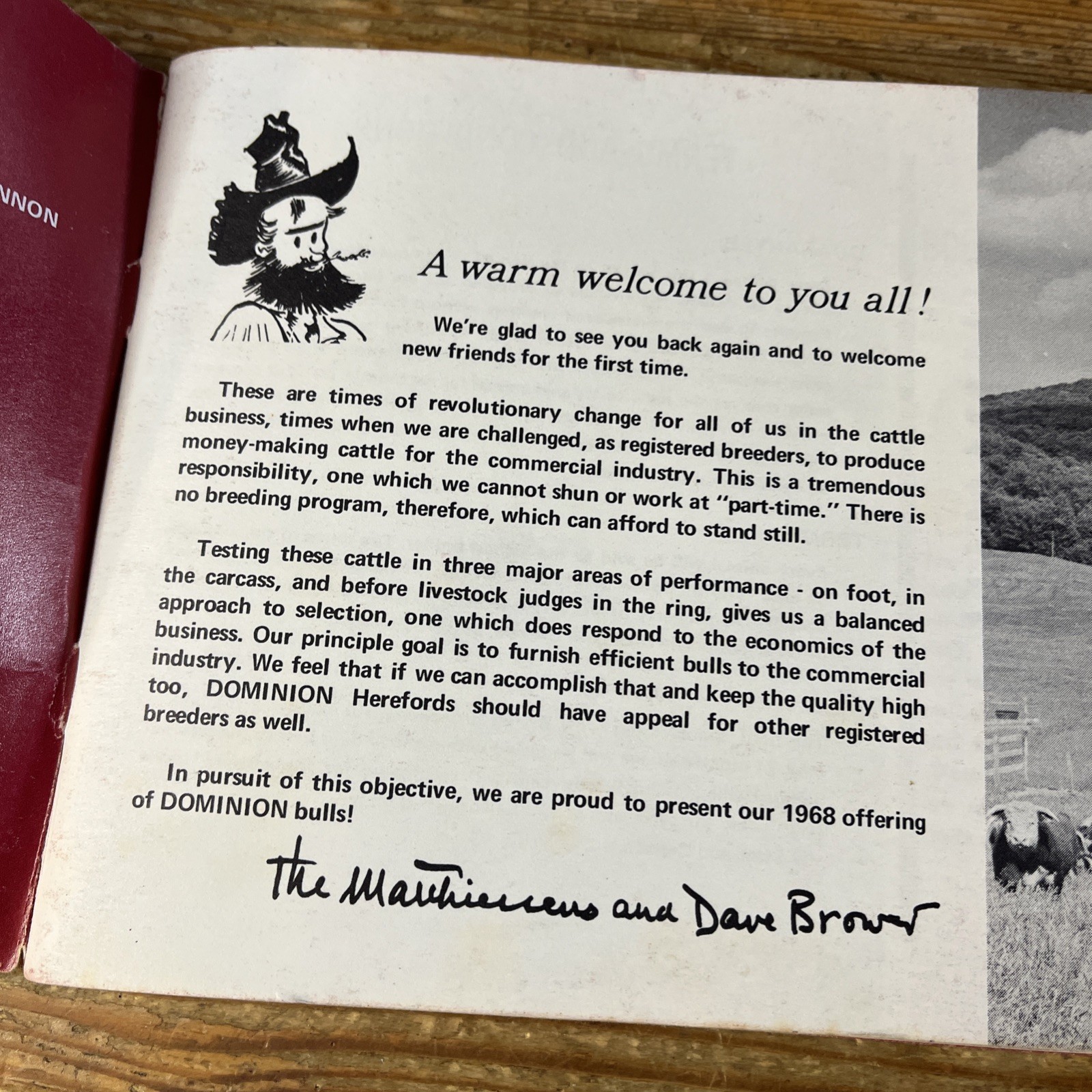 Vintage Still House Hollow Farm Hereford Cattle Sale Afton VA Auction Catalog