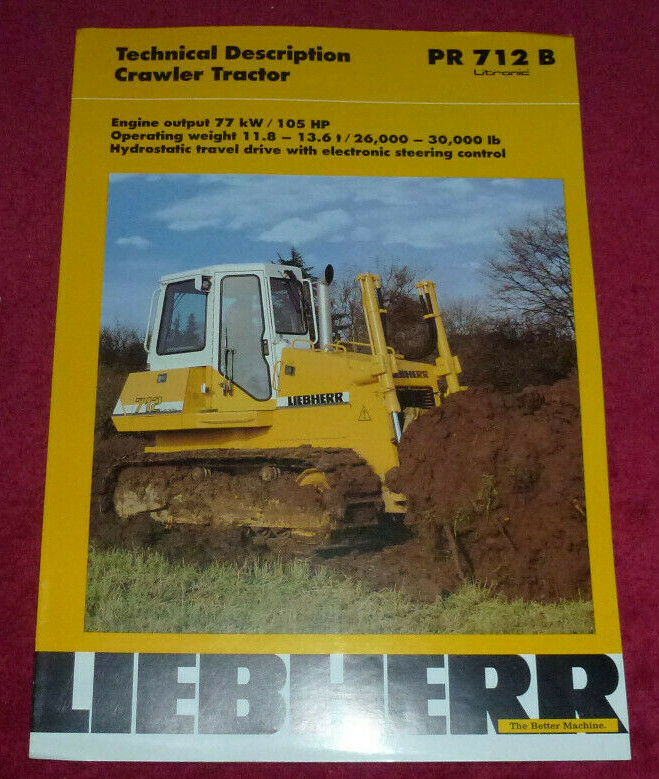 Liebherr PR 712B Crawler Tractor Technical Description Booklet 2001