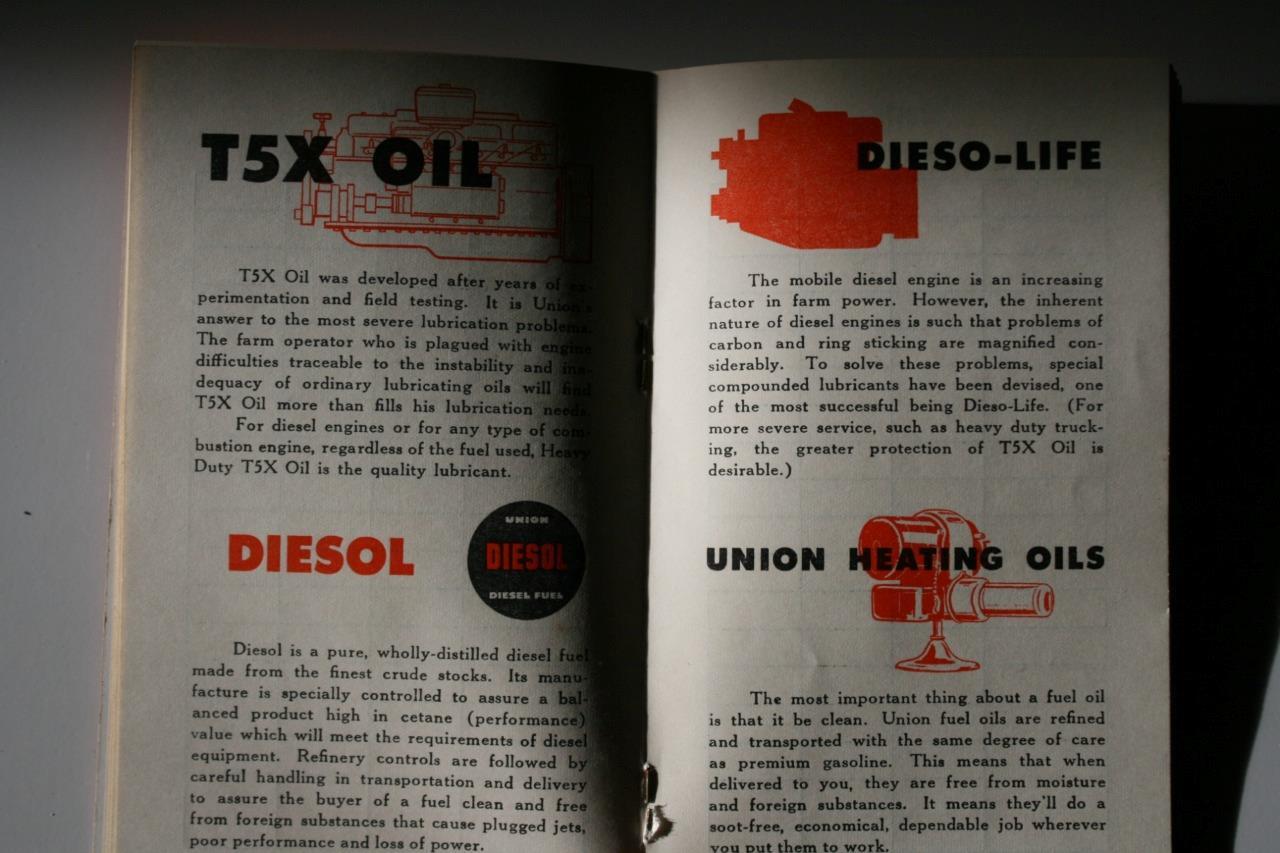 Tractor Farm Advertising 1948 UNION OIL CO. Record Book Pocket Triton 76