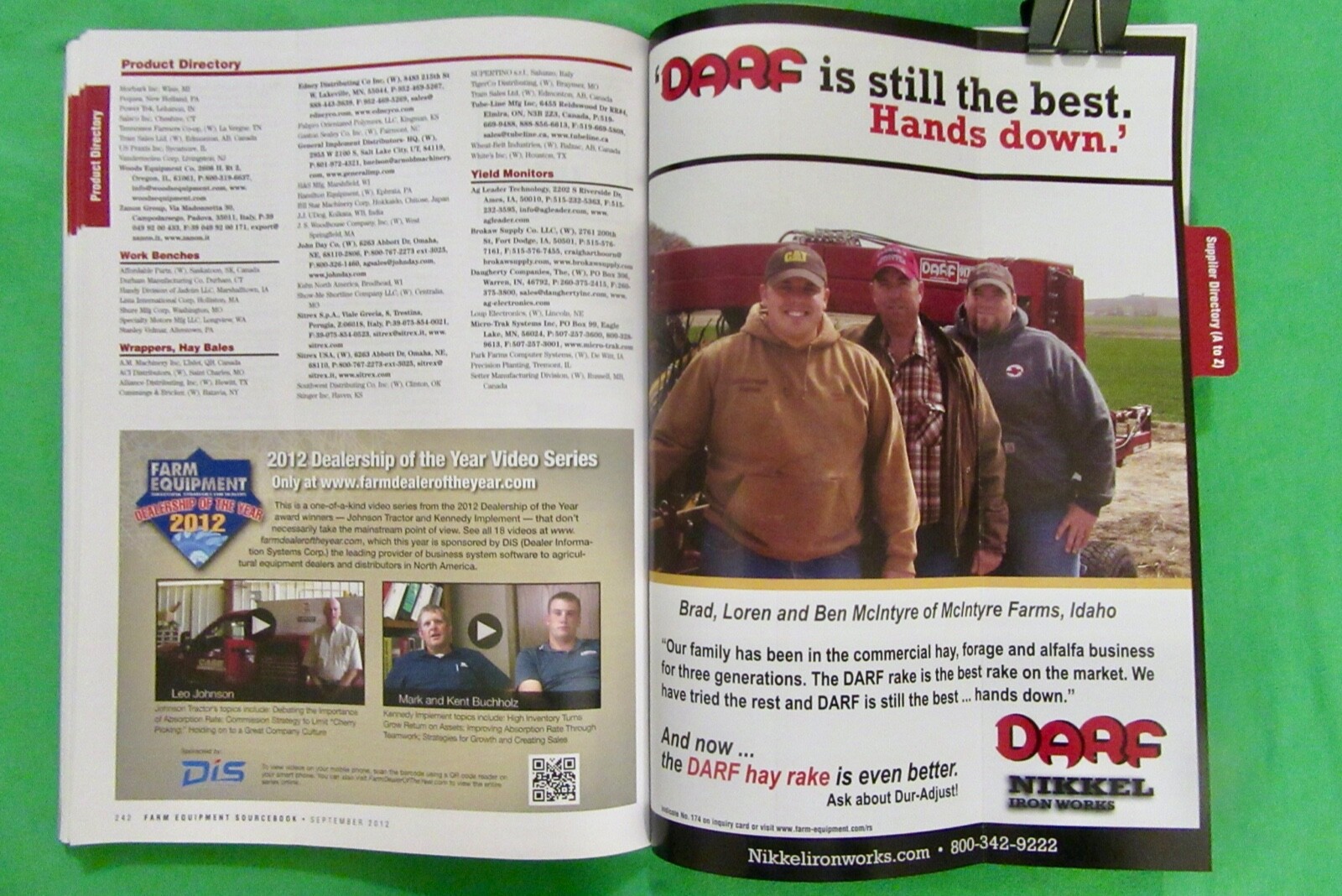 Farm Equipment Sourcebook 2013 ( September 2012) 9 Directories & 289 pages